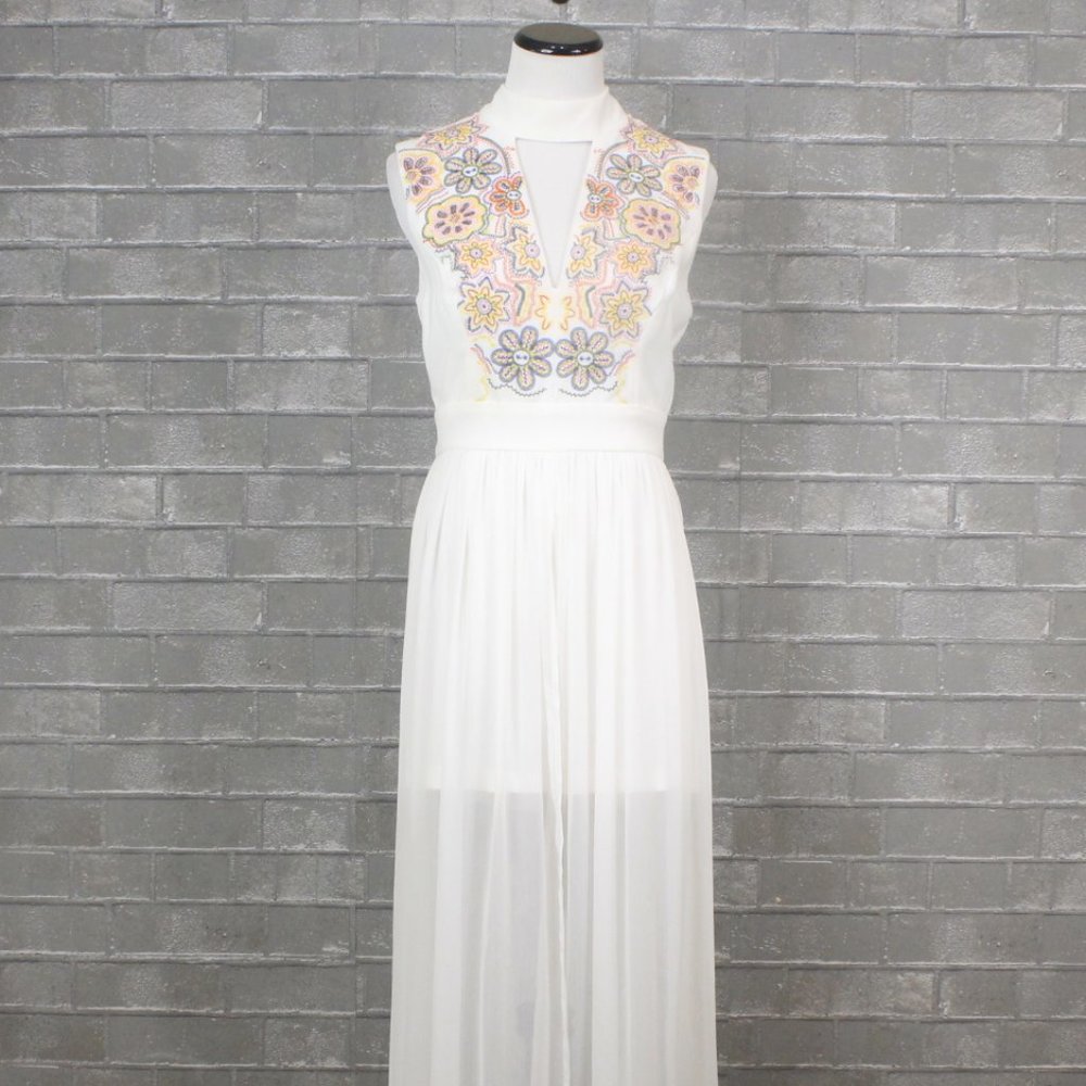 XOXO Goddess Layered Skort Romper White M